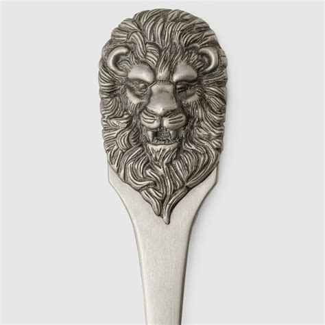 gucci spoon set|Spoon with lion head handle, set of two .